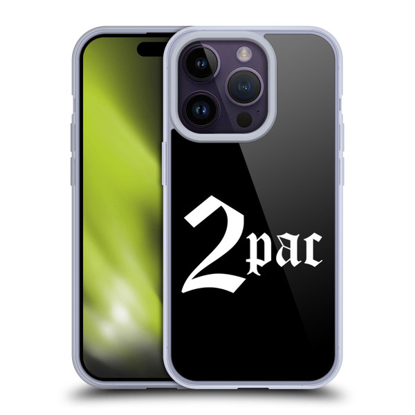 Tupac Shakur Logos Old English Soft Gel Case for Apple iPhone 14 Pro
