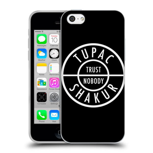 Tupac Shakur Logos Trust Nobody Soft Gel Case for Apple iPhone 5c