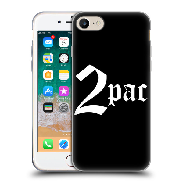 Tupac Shakur Logos Old English Soft Gel Case for Apple iPhone 7 / 8 / SE 2020 & 2022