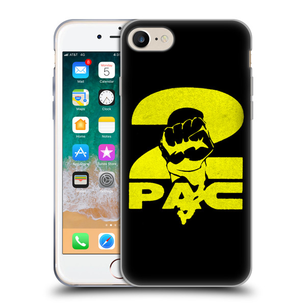 Tupac Shakur Logos Yellow Fist Soft Gel Case for Apple iPhone 7 / 8 / SE 2020 & 2022