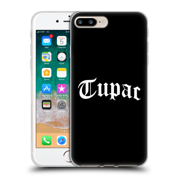 Tupac Shakur Logos Old English 2 Soft Gel Case for Apple iPhone 7 Plus / iPhone 8 Plus
