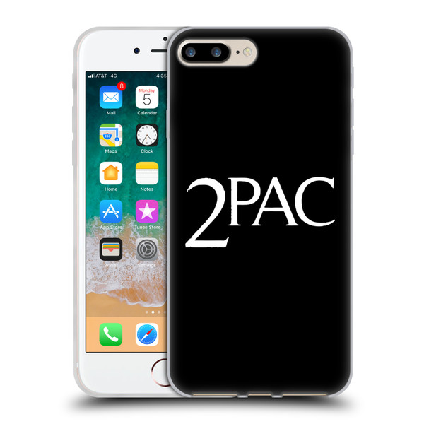 Tupac Shakur Logos Serif Soft Gel Case for Apple iPhone 7 Plus / iPhone 8 Plus