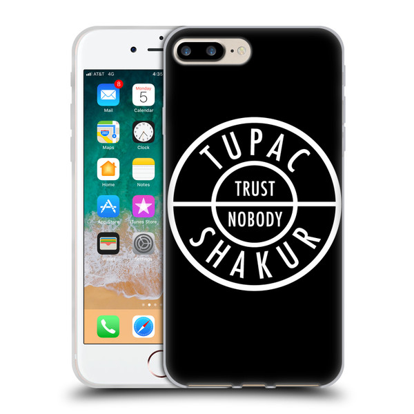 Tupac Shakur Logos Trust Nobody Soft Gel Case for Apple iPhone 7 Plus / iPhone 8 Plus