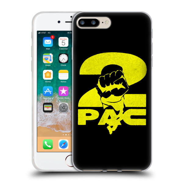 Tupac Shakur Logos Yellow Fist Soft Gel Case for Apple iPhone 7 Plus / iPhone 8 Plus