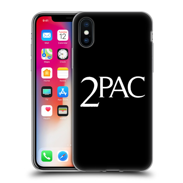 Tupac Shakur Logos Serif Soft Gel Case for Apple iPhone X / iPhone XS