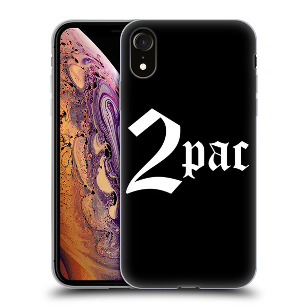 Tupac Shakur Logos Old English Soft Gel Case for Apple iPhone XR