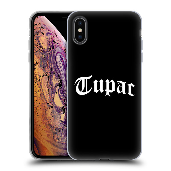 Tupac Shakur Logos Old English 2 Soft Gel Case for Apple iPhone XS Max