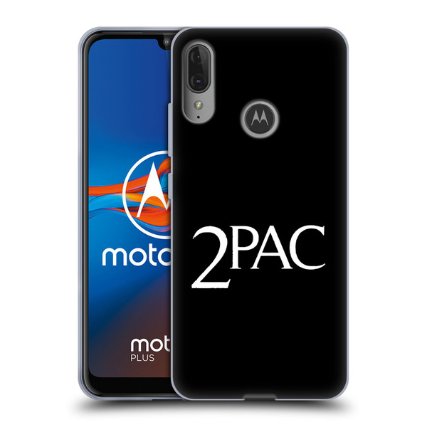 Tupac Shakur Logos Serif Soft Gel Case for Motorola Moto E6 Plus