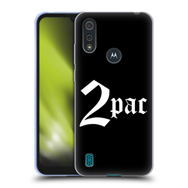 Tupac Shakur Logos Old English Soft Gel Case for Motorola Moto E6s (2020)