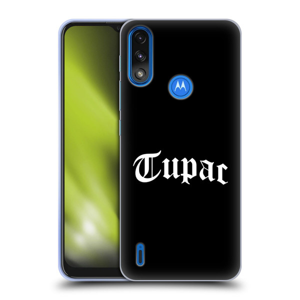 Tupac Shakur Logos Old English 2 Soft Gel Case for Motorola Moto E7 Power / Moto E7i Power