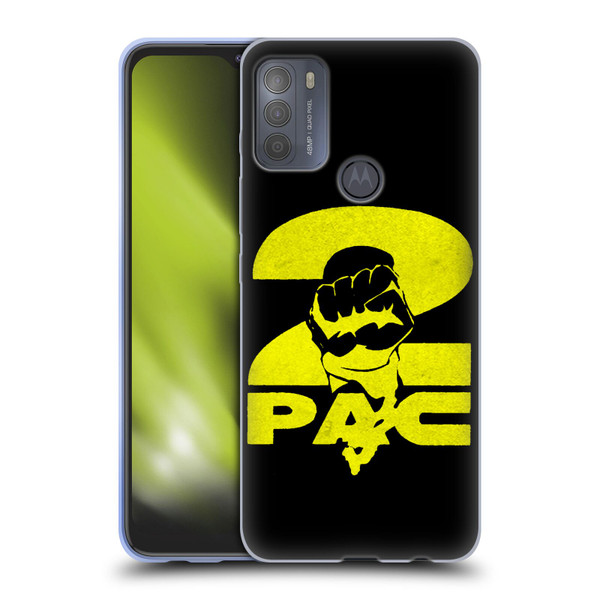 Tupac Shakur Logos Yellow Fist Soft Gel Case for Motorola Moto G50