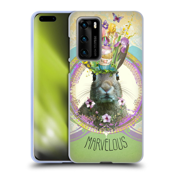 Duirwaigh Boho Animals Rabbit Soft Gel Case for Huawei P40 5G
