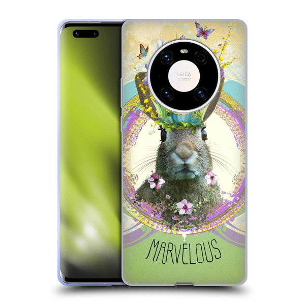 Duirwaigh Boho Animals Rabbit Soft Gel Case for Huawei Mate 40 Pro 5G