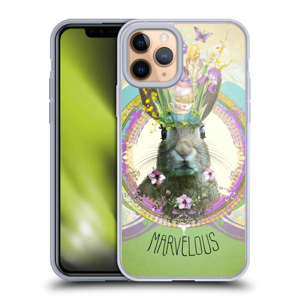 Duirwaigh Boho Animals Rabbit Soft Gel Case for Apple iPhone 11 Pro