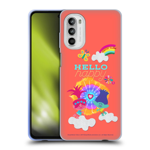 Trolls Graphics Poppy Branch Rainbow Soft Gel Case for Motorola Moto G52