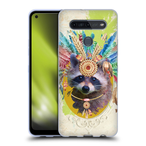 Duirwaigh Boho Animals Raccoon Soft Gel Case for LG K51S