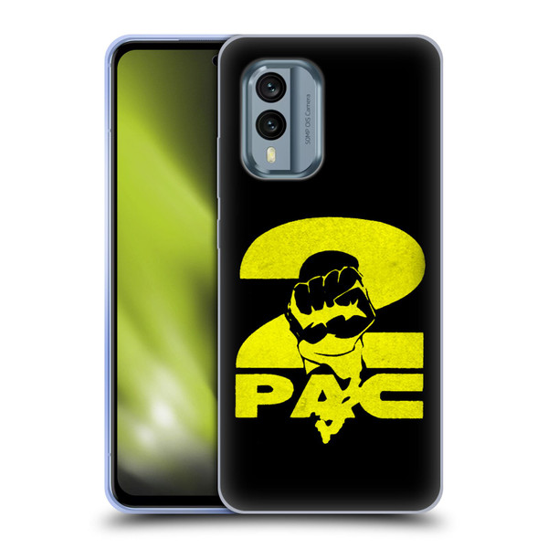 Tupac Shakur Logos Yellow Fist Soft Gel Case for Nokia X30