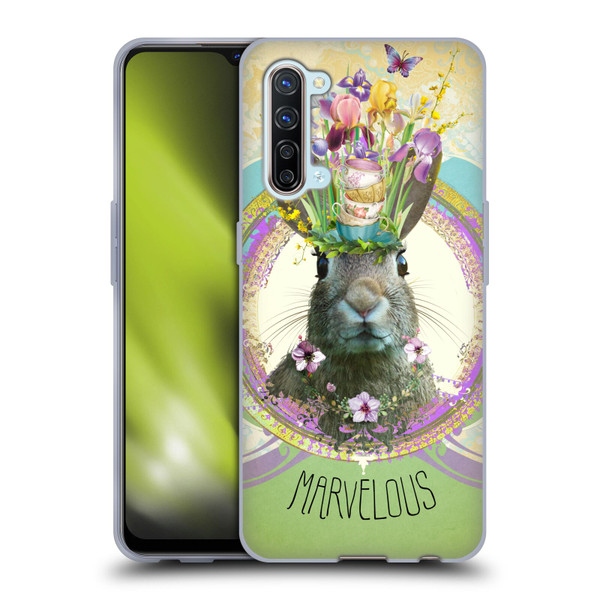 Duirwaigh Boho Animals Rabbit Soft Gel Case for OPPO Find X2 Lite 5G