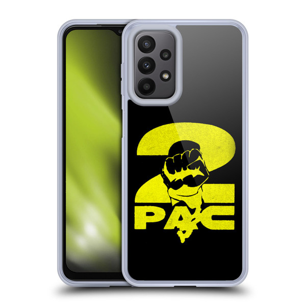 Tupac Shakur Logos Yellow Fist Soft Gel Case for Samsung Galaxy A23 / 5G (2022)