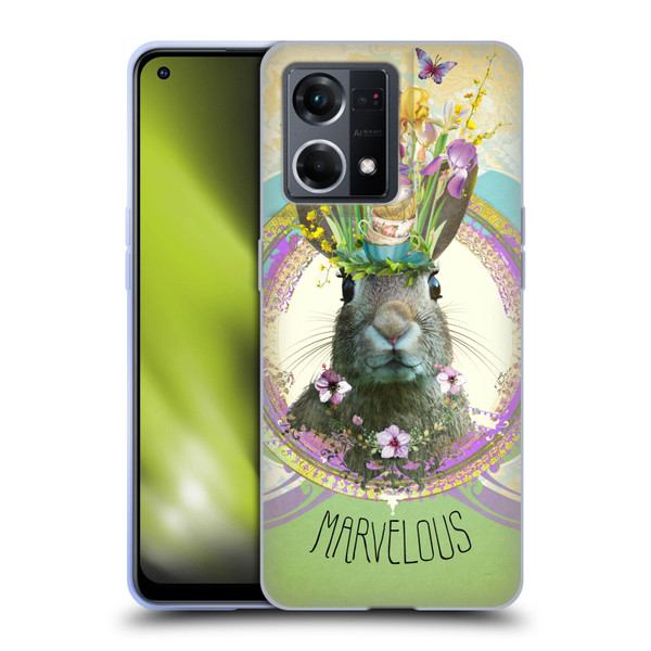 Duirwaigh Boho Animals Rabbit Soft Gel Case for OPPO Reno8 4G