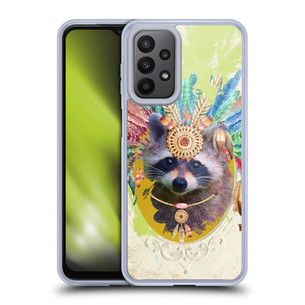 Duirwaigh Boho Animals Raccoon Soft Gel Case for Samsung Galaxy A23 / 5G (2022)