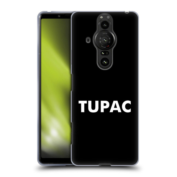 Tupac Shakur Logos Sans Serif Soft Gel Case for Sony Xperia Pro-I