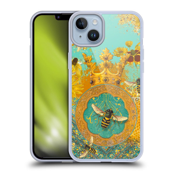 Duirwaigh Insects Bee Soft Gel Case for Apple iPhone 14 Plus