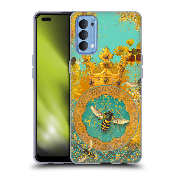 Duirwaigh Insects Bee Soft Gel Case for OPPO Reno 4 5G