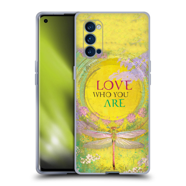 Duirwaigh Insects Dragonfly 3 Soft Gel Case for OPPO Reno 4 Pro 5G