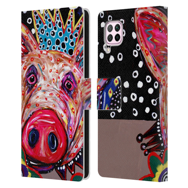 Mad Dog Art Gallery Animals Missy Pig Leather Book Wallet Case Cover For Huawei Nova 6 SE / P40 Lite