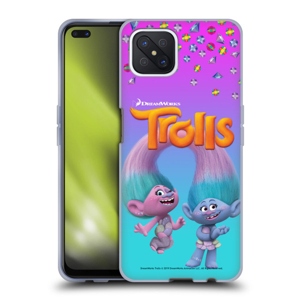 Trolls Snack Pack Satin & Chenille Soft Gel Case for OPPO Reno4 Z 5G