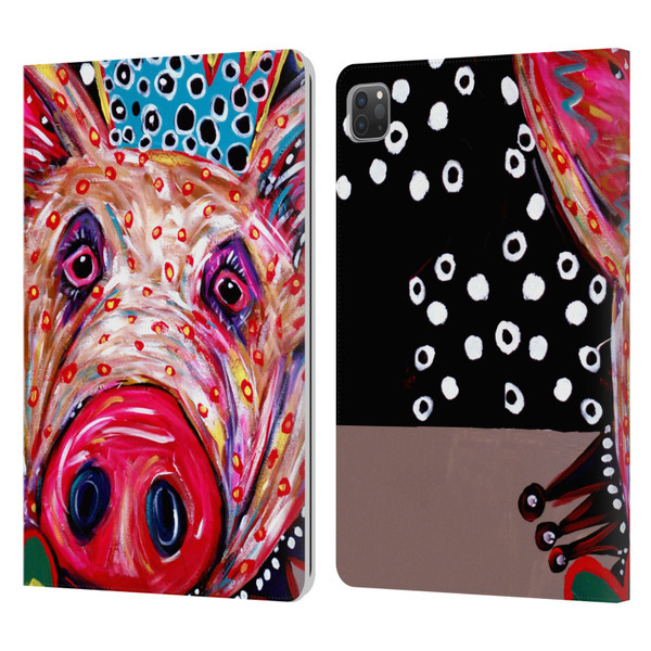 Mad Dog Art Gallery Animals Missy Pig Leather Book Wallet Case Cover For Apple iPad Pro 11 2020 / 2021 / 2022