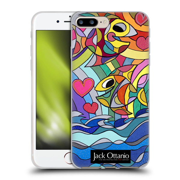 Jack Ottanio Art Happy Fishes Soft Gel Case for Apple iPhone 7 Plus / iPhone 8 Plus