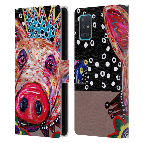 Mad Dog Art Gallery Animals Missy Pig Leather Book Wallet Case Cover For Samsung Galaxy A51 (2019)