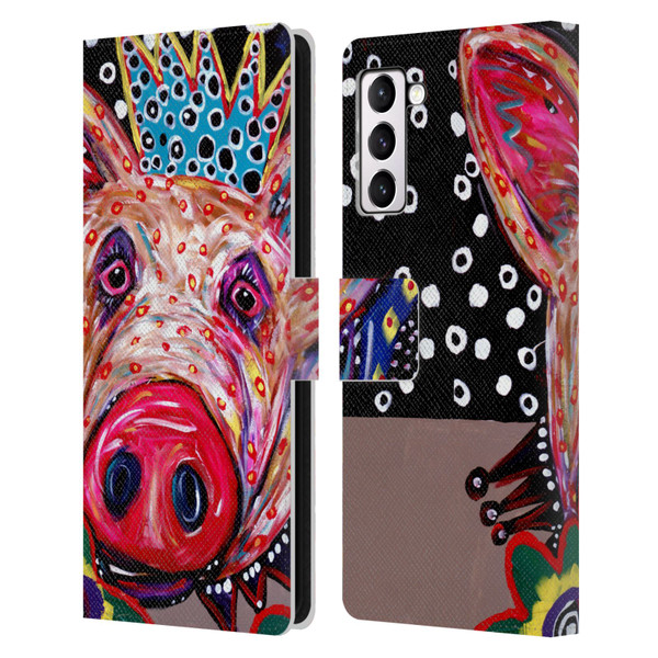 Mad Dog Art Gallery Animals Missy Pig Leather Book Wallet Case Cover For Samsung Galaxy S21+ 5G