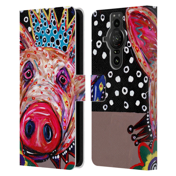 Mad Dog Art Gallery Animals Missy Pig Leather Book Wallet Case Cover For Sony Xperia Pro-I