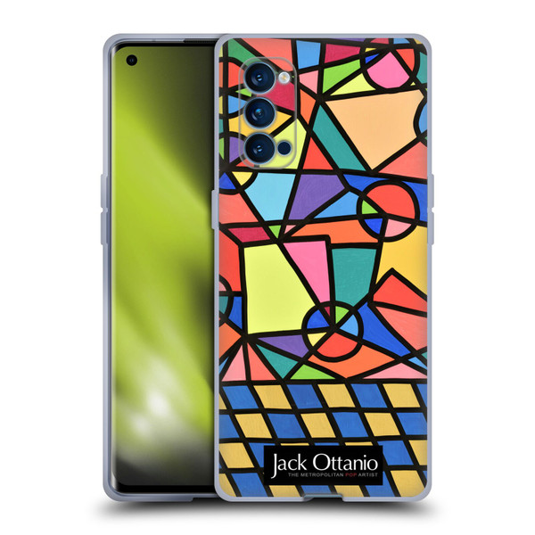 Jack Ottanio Art Caos Geometrico Organizzato Soft Gel Case for OPPO Reno 4 Pro 5G