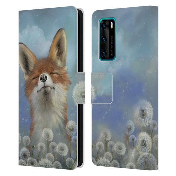 Ash Evans Animals Dandelion Fox Leather Book Wallet Case Cover For Huawei P40 5G