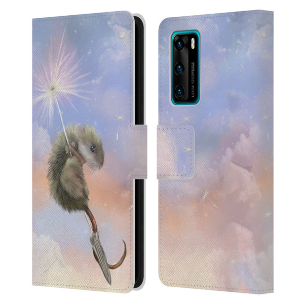 Ash Evans Animals Dandelion Mouse Leather Book Wallet Case Cover For Huawei P40 5G