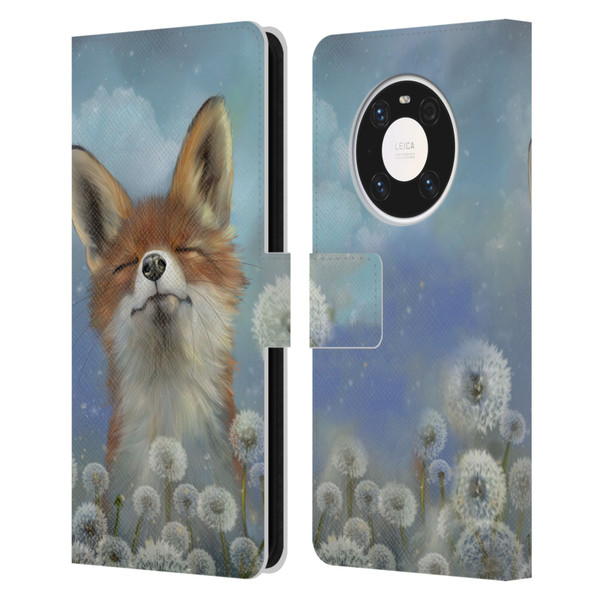 Ash Evans Animals Dandelion Fox Leather Book Wallet Case Cover For Huawei Mate 40 Pro 5G