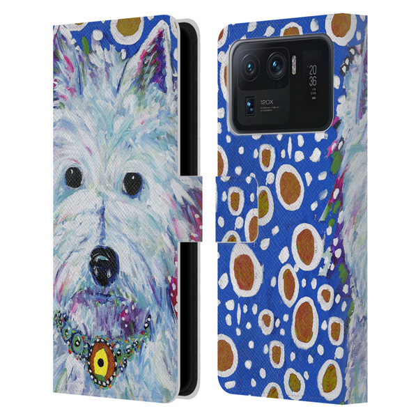 Mad Dog Art Gallery Dogs Westie Leather Book Wallet Case Cover For Xiaomi Mi 11 Ultra