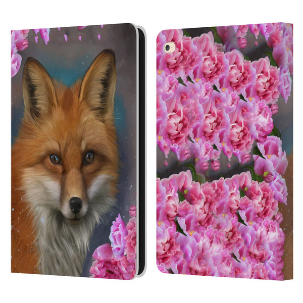Ash Evans Animals Fox Peonies Leather Book Wallet Case Cover For Apple iPad Air 2 (2014)