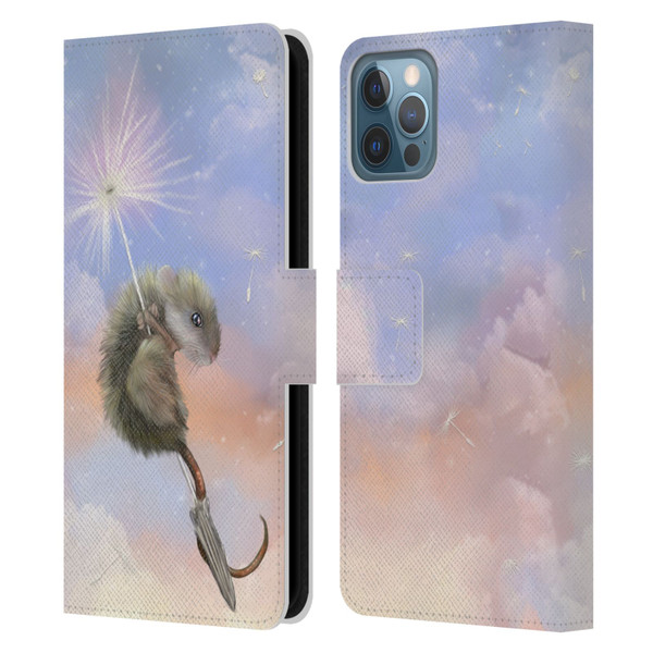 Ash Evans Animals Dandelion Mouse Leather Book Wallet Case Cover For Apple iPhone 12 / iPhone 12 Pro