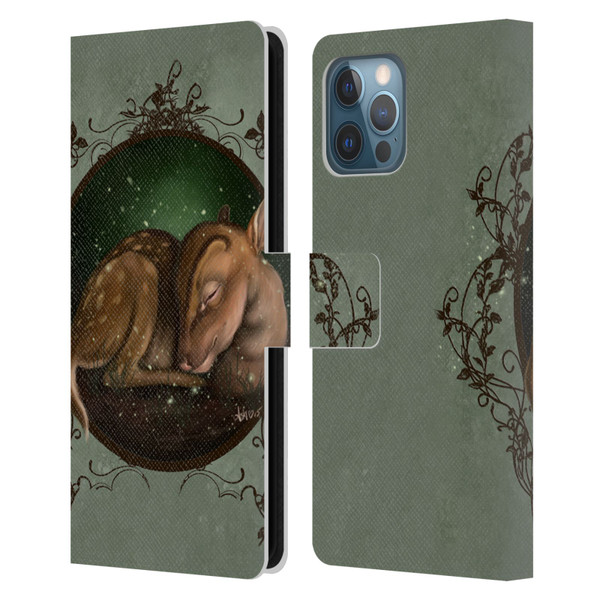 Ash Evans Animals Foundling Fawn Leather Book Wallet Case Cover For Apple iPhone 12 Pro Max