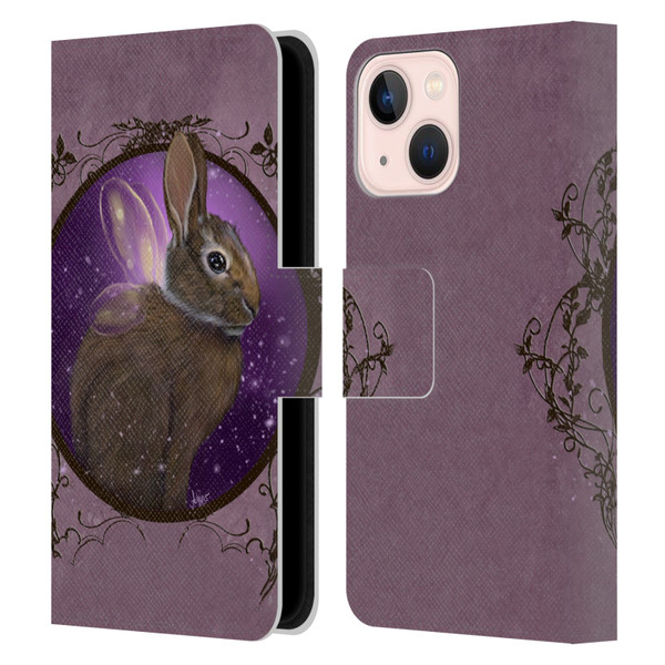 Ash Evans Animals Rabbit Leather Book Wallet Case Cover For Apple iPhone 13 Mini