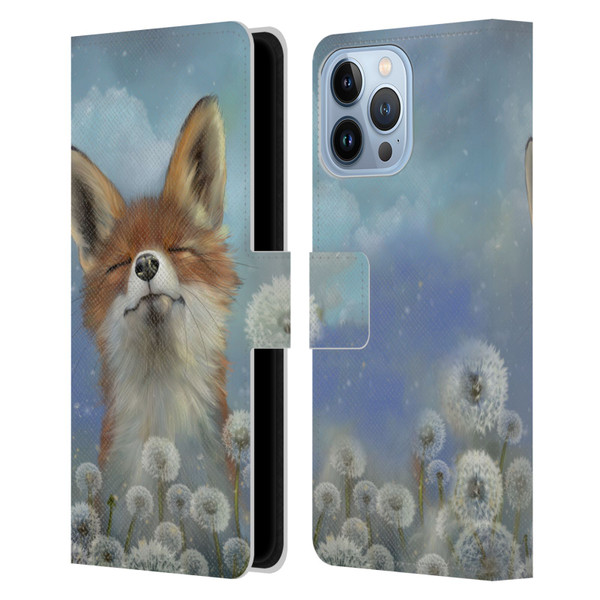 Ash Evans Animals Dandelion Fox Leather Book Wallet Case Cover For Apple iPhone 13 Pro Max