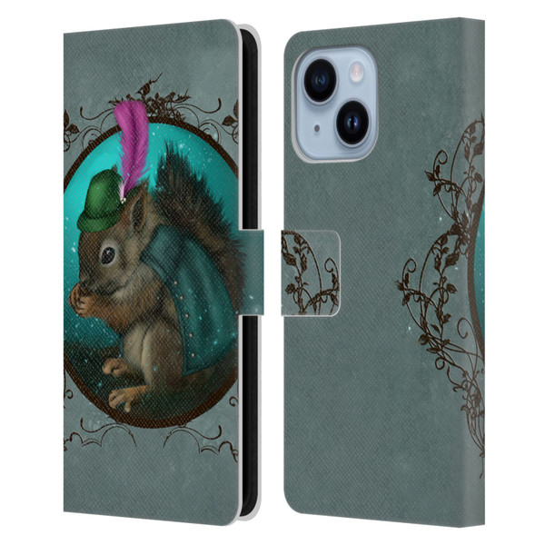 Ash Evans Animals Squirrel Leather Book Wallet Case Cover For Apple iPhone 14 Plus