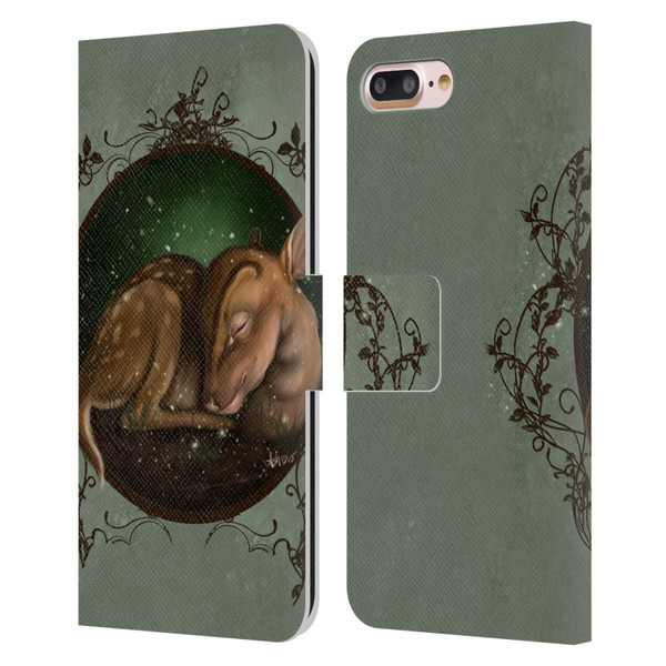 Ash Evans Animals Foundling Fawn Leather Book Wallet Case Cover For Apple iPhone 7 Plus / iPhone 8 Plus