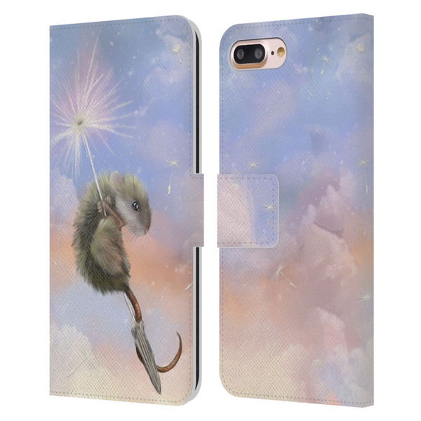 Ash Evans Animals Dandelion Mouse Leather Book Wallet Case Cover For Apple iPhone 7 Plus / iPhone 8 Plus