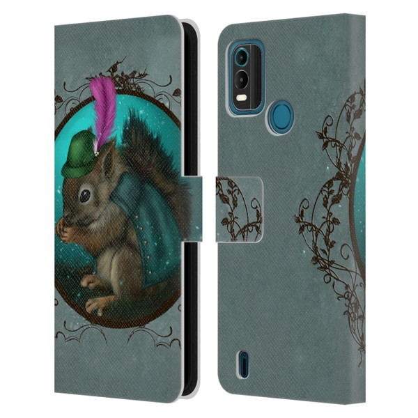 Ash Evans Animals Squirrel Leather Book Wallet Case Cover For Nokia G11 Plus